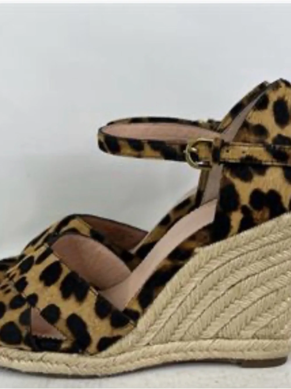 J. Crew Leopard-Print Espadrille Wedge Sandals in Brown and Black